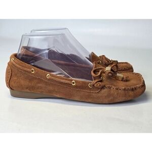 Michael Kors Women's Shoes Size 6.5 M Brown Suede Loafer Slip On Moccasin